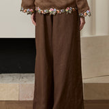 May Linen Trousers in Hazelwood