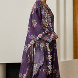 Midsummer Ramie Floral Selendang in Purple