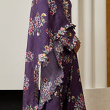 Midsummer Ramie Floral Selendang in Purple