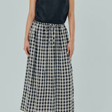 Studio Maxi Skirt in Black Gingham