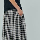Studio Maxi Skirt in Black Gingham