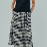 Studio Maxi Skirt in Black Gingham