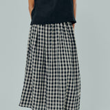 Studio Maxi Skirt in Black Gingham