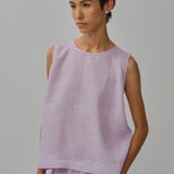 Midtown Linen Top in Ube