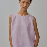 Midtown Linen Top in Ube