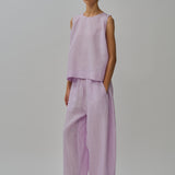 Midtown Linen Top in Ube
