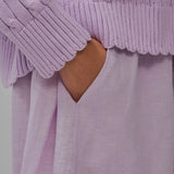 Bridget Chunky Cable-Knit Jumper in Ube