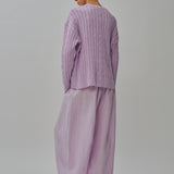 Bridget Chunky Cable-Knit Jumper in Ube