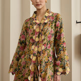 Florentine Ramie Kebaya Top in Dusk