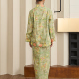 Ophelia Ramie Kebaya Set in Jade