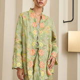 Ophelia Ramie Kebaya Set in Jade