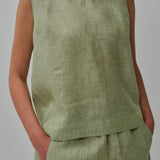 Midtown Linen Top in Melon