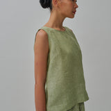 Midtown Linen Top in Melon