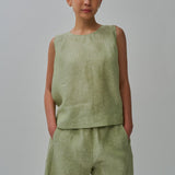 Midtown Linen Top in Melon
