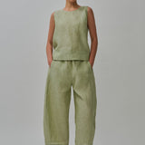 Sculptor Linen Pants in Melon