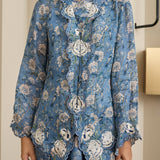 Viola Ramie Kebaya Set in Azure