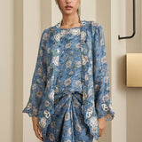 Viola Ramie Kebaya Set in Azure