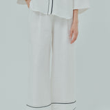 Friday Outline Linen Pants in White