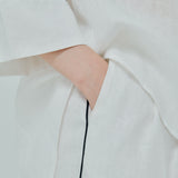 Friday Outline Linen Pants in White