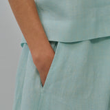 Midtown Linen Top in Sea Salt