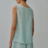 Midtown Linen Top in Sea Salt