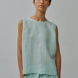 Midtown Linen Top in Sea Salt