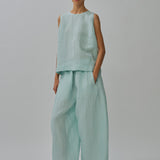 Midtown Linen Top in Sea Salt