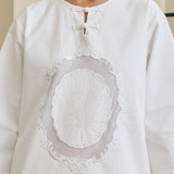 Eden Long Poplin Tunic in Porcelain