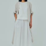 Classic Linen Trench in Ecru