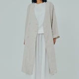 Classic Linen Trench in Ecru