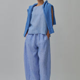 Midtown Linen Top in Bluebell
