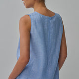 Midtown Linen Top in Bluebell