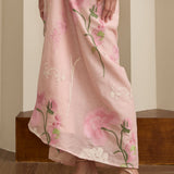 Amelie Ramie Knot Skirt in Peony