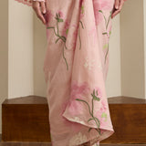 Amelie Ramie Knot Skirt in Peony