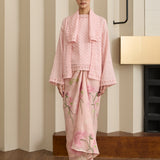 Amelie Ramie Knot Skirt in Peony