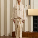 Amelie 2-Piece Ramie Kebaya Top in Buttercream