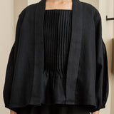 Asha 2-Piece Linen Blouse in Noir