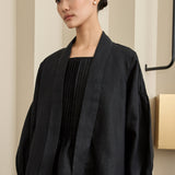Asha 2-Piece Linen Blouse in Noir
