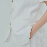 Midtown Short Sleeve Blazer in White
