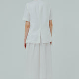Midtown Short Sleeve Blazer in White