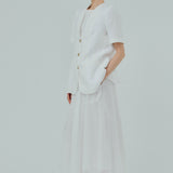 Midtown Short Sleeve Blazer in White