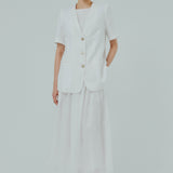 Midtown Short Sleeve Blazer in White