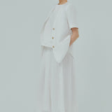 Midtown Linen Top in White