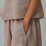 Midtown Linen Top in Peach