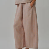 Sculptor Linen Pants in Peach