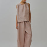 Sculptor Linen Pants in Peach