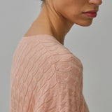 Iris Cable-Knit Cardigan in Cantaloupe