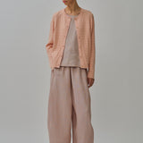 Iris Cable-Knit Cardigan in Cantaloupe