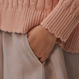 Bridget Chunky Cable-Knit Jumper in Cantaloupe