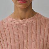 Bridget Chunky Cable-Knit Jumper in Cantaloupe